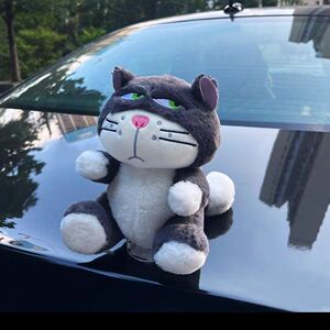 抖音网红路西法猫汽车车尾挂件玩偶装饰车身后备箱电动车挂件饰品