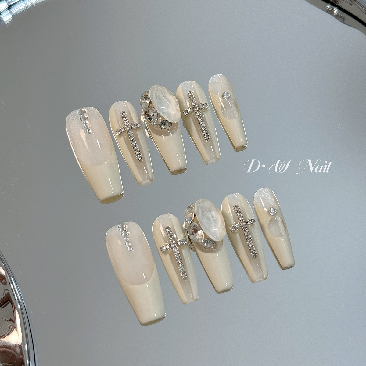 【DW轻奢Nail】告白.显手白高级小众穿戴甲美甲假指甲手工定制