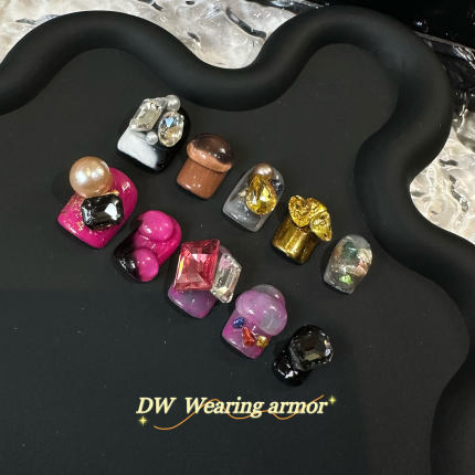 【DW轻奢Nail】粉色心跳.显手白高级小众穿戴甲美甲假指甲手工定