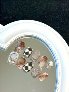 【DW轻奢Nail】美拉德.高级小众穿戴甲美甲假指甲手工定制短甲