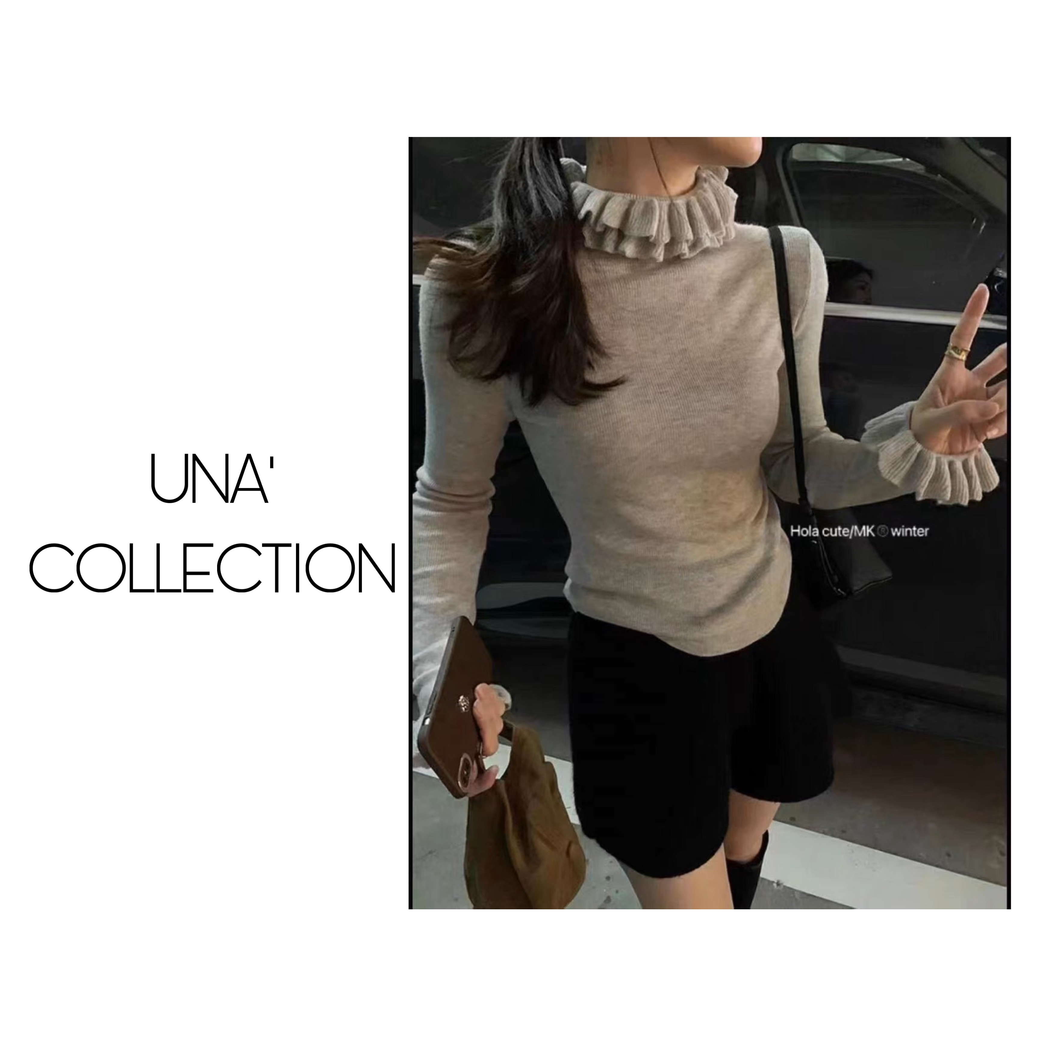 【吉满】好好看的内搭花边针织衫打底JM2517