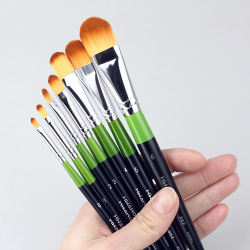 华虹982系列1遮瑕刷3号油0号泪沟刷法令纹刷6号粉底刷画笔化妆刷