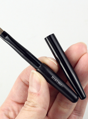 白凤堂H2321猸子毛眉刷化妆刷眉粉眉膏便携黑檀勾勒刷带盖
