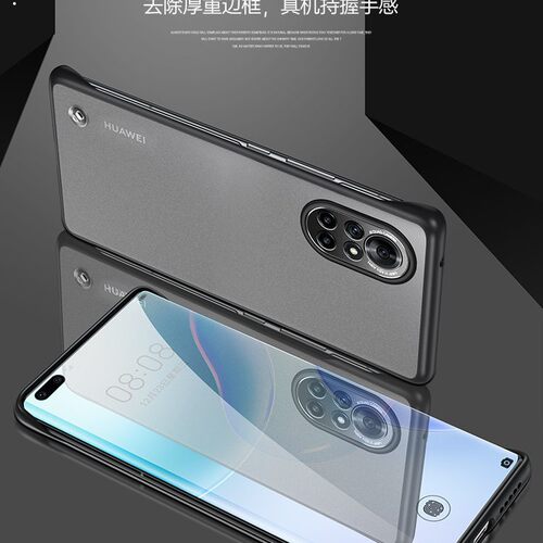 适用华为NOVA11pro金属镜头无边框手机壳nova9透明磨砂裸机保新品