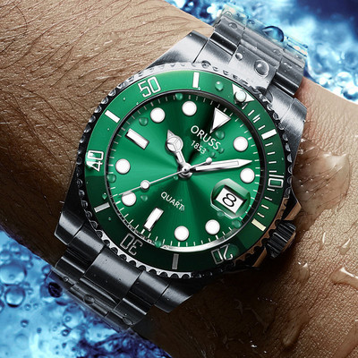 【官方正品】全自动机芯手表男士新款商务机芯钢带防水夜光日历表