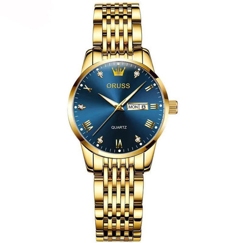 潮牌正品石英表女士手表小众轻奢双日历防水夜光大表盘跨境代发表