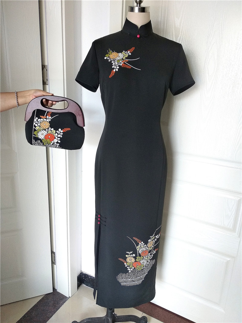 高端订制100%日本正绢旗袍