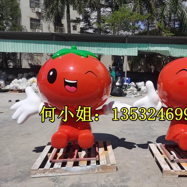 定制玻璃钢橘子卡通人物雕塑橙子