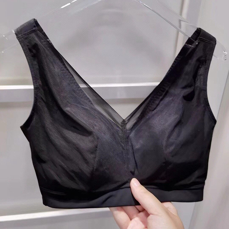 西施尔云感棉无痕运动内衣无钢圈背心聚拢舒适透气宽肩带女文胸罩