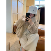 骆衣衣TheLOE 百搭休闲宽松高级感毛绒短外套