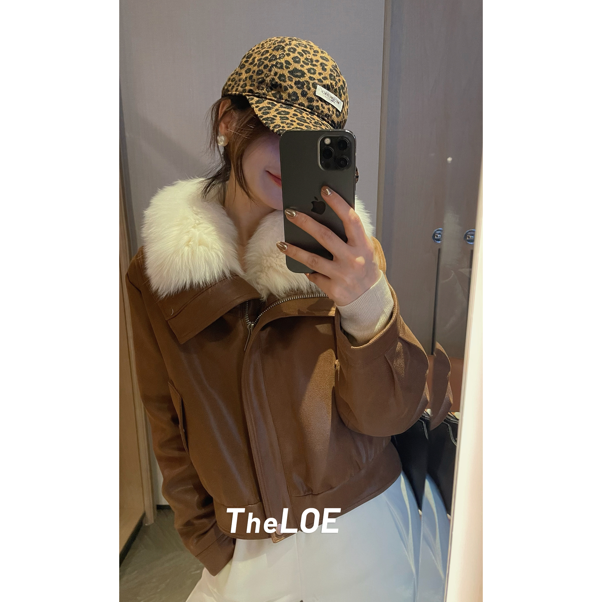 骆衣衣TheLOE/狐狸毛90白鸭绒百搭休闲减龄时尚感羽绒皮衣外套