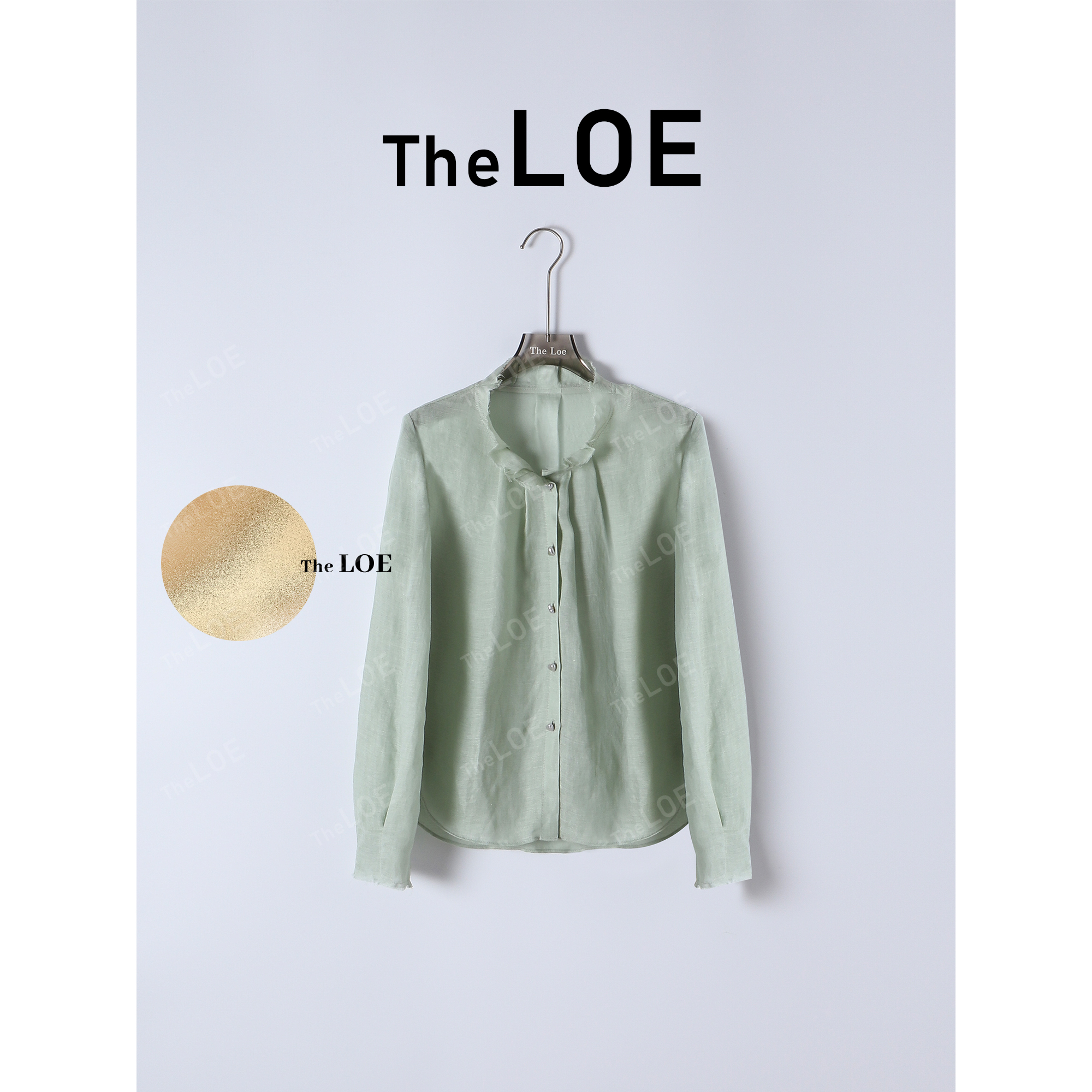 长袖天丝休闲风直筒型单排多扣