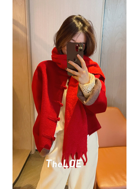 骆衣衣TheLOE/630-635g高克重羊毛骆驼绒新中式立领大衣