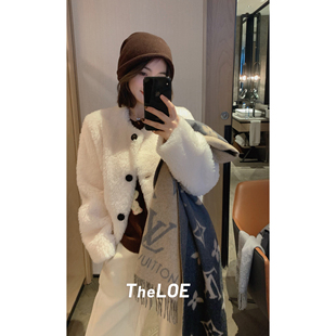 骆衣衣TheLOE 870g减龄百搭单排扣外套 百分百羊毛高克重855g