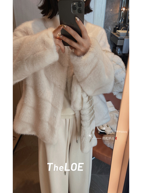 骆衣衣TheLOE/972g重磅立领单排扣时间减龄外套