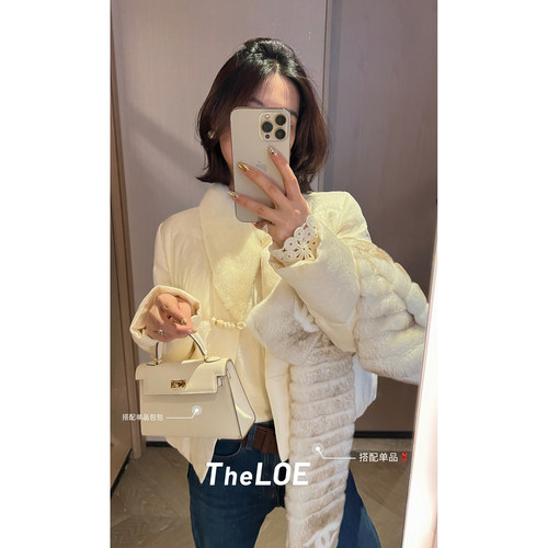 骆衣衣TheLOE/【中式富婆】546g水貂人丝三星可溯源鹅绒服