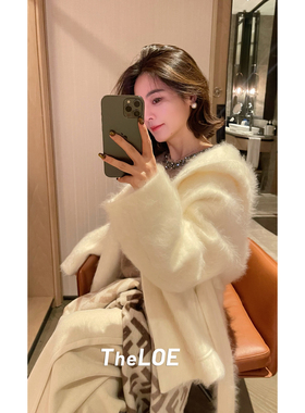 骆衣衣TheLOE/【浴袍拉绒大衣】宽松时尚减龄外套