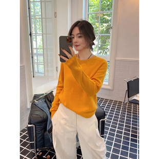 骆衣衣TheLOE 百分百羊毛简约百搭高级感休闲套头针织衫