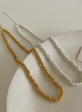 冷淡风圈圈金属项链女设计感小众复古个性简约百搭时尚颈链锁骨链