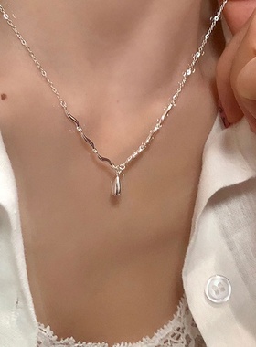 小众设计感水滴项链女简约独特精致个性时尚气质百搭颈链锁骨链