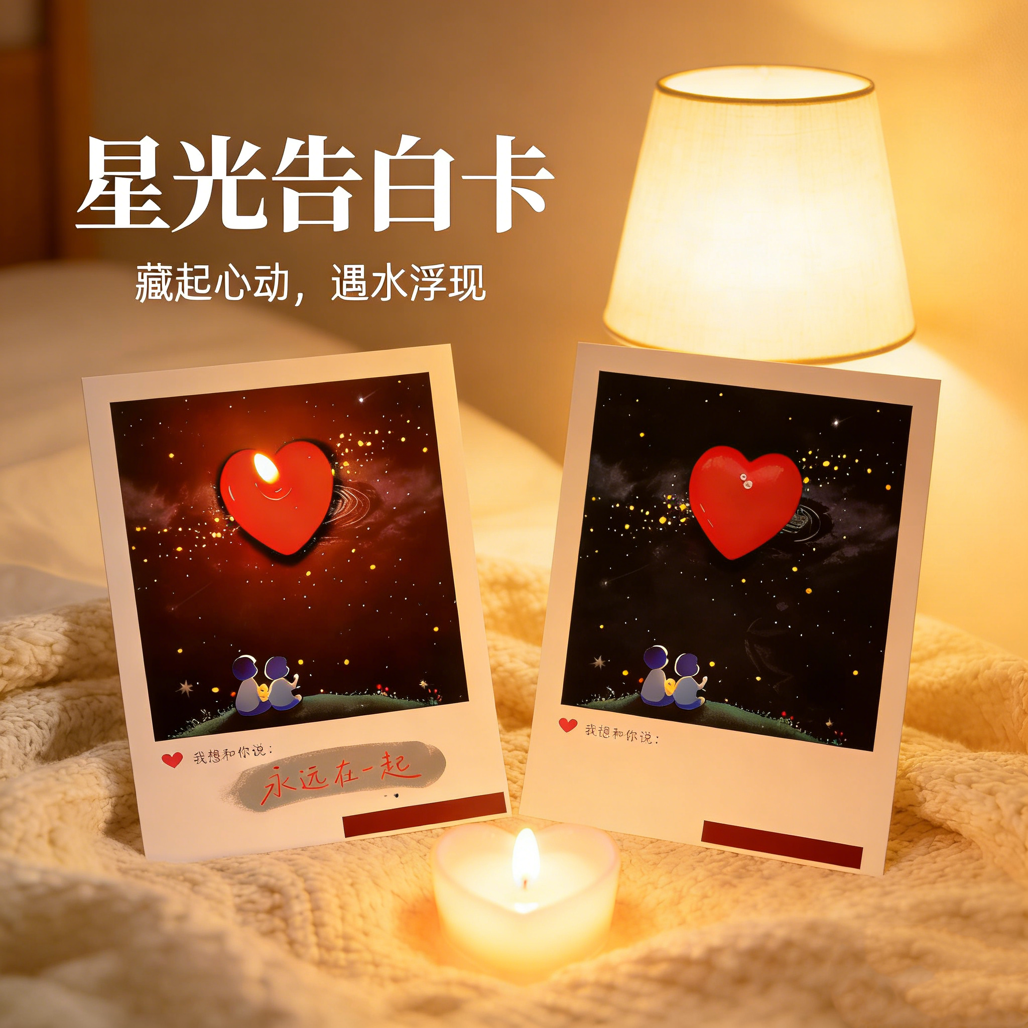 深处礼物正版创意水感藏字贺卡表白生日520情人节礼物送女朋友