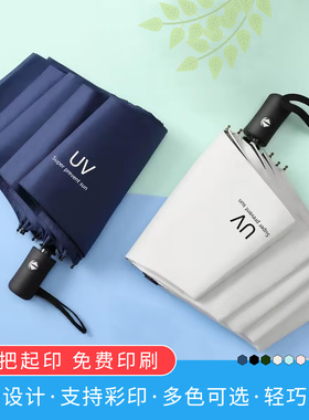 全自动雨伞晴雨两用折叠遮阳伞太阳伞防晒防紫外线定制广告logo