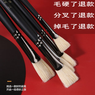 猪鬃扇形笔水粉笔色彩扇笔艺考集训画笔鱼尾扇型笔水彩油画丙烯笔