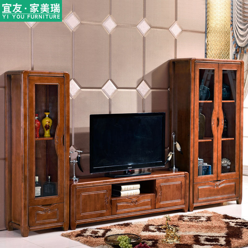 实木电视柜 中式现代地柜组合客厅电视机柜影视背景墙酒柜储物柜|msdalam kategori perabot kediaman, kabinet, kabinet TV - dari Buy2taobao.com untuk memberikan perkhidmatan ejen Taobao profesional membeli
