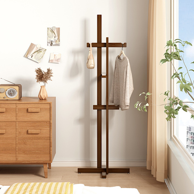 衣帽架落地卧室一体酒店家用挂衣架小型办公室客厅简易加粗置物架