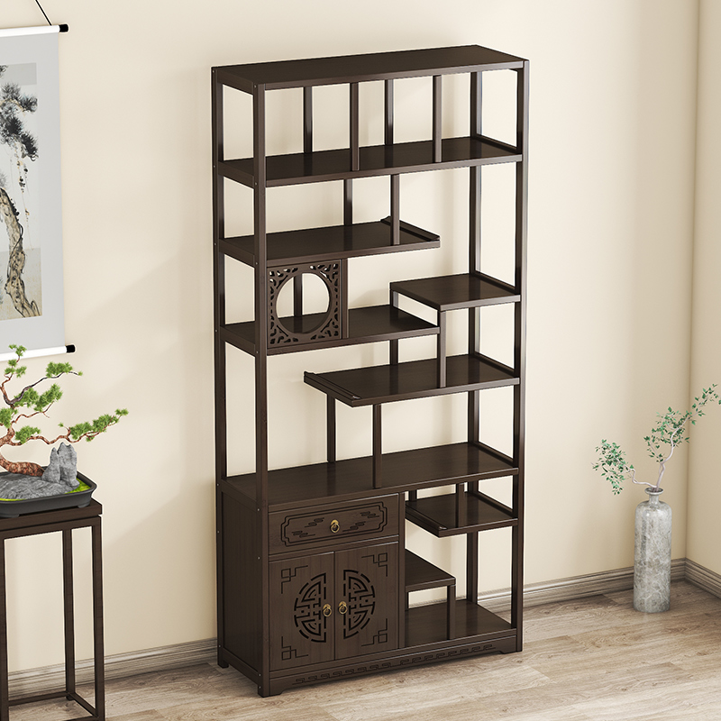 竹雅荟多层收纳家用博古架