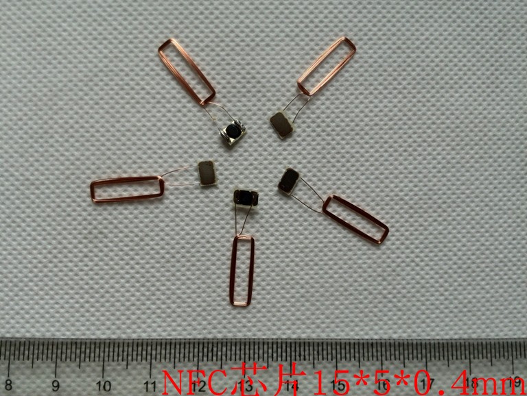 NFC芯料标签 Ntag213线圈+COB焊接RFID15*5*0.4mm ISOIC14443A