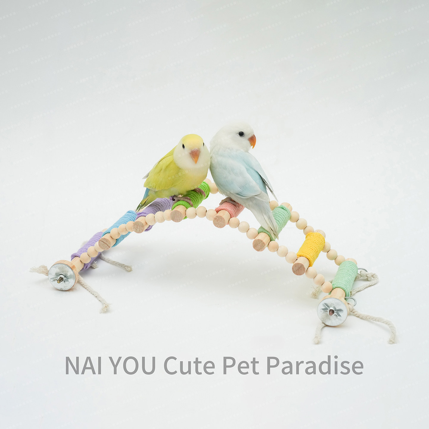 鹦鹉鸟爬梯实木麻绳马卡龙云梯原色木珠鸟笼楼梯造景楼梯桥鸟玩具,宠物/宠物食品及用品,鸟玩具,淘宝优惠券,粉丝福利购,淘宝优惠卷