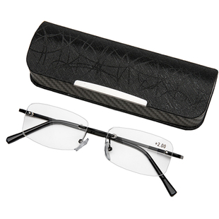 300 250 350度 高清老人镜200 无框老花镜男舒适防疲劳女超轻时尚