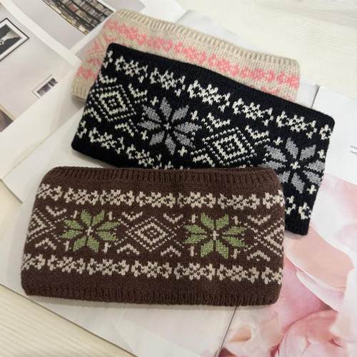 2024秋冬新款法式提花针织发带