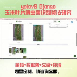 YOLOV8的玉米叶片病虫害识别算法 源码文档 可定制yolo目标检测