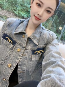 欧货春季新款小香风刺绣牛仔外套女ins风撞色高级感洋气百搭上衣