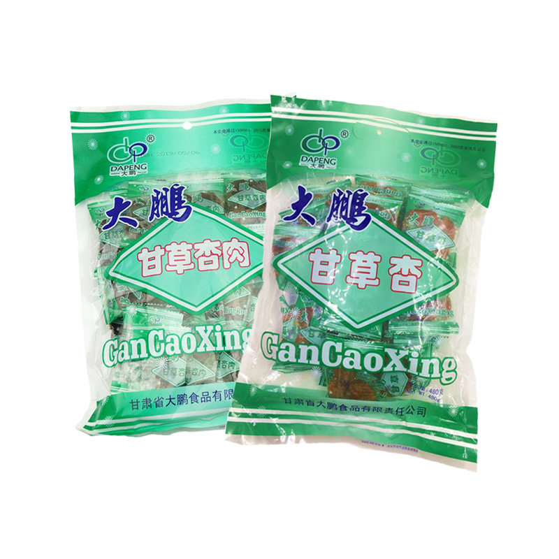 甘肃特产大鹏甘草杏肉228g袋装80后怀旧零食甘草杏蜜饯杏果脯