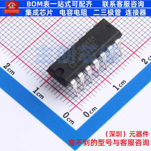 逻辑门 CD74HC132E PDIP-14 TI/德州 电子元器件配单全新原装