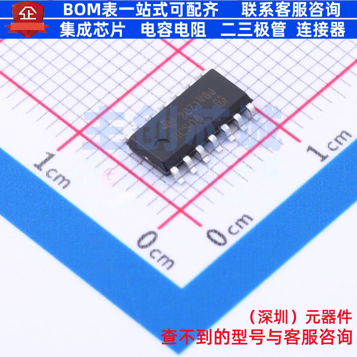 逻辑门 SN74HCS08DR SOIC-14 TI/德州 电子元器件配单全新原装