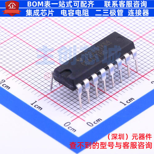 数码管驱动 CD4511BE DIP-16 TI/德州 电子元器件配单全新原装