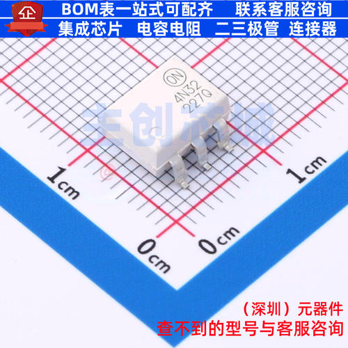 晶体管输出光耦 4N32SM SMD-6P onsemi(安森美) 电子元件全新原装