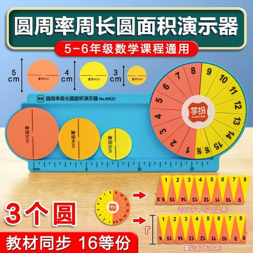 圆周率周长圆面积演示学具套装