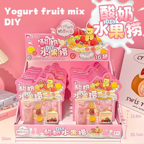 diy奶油胶水果捞食玩拼贴玩具