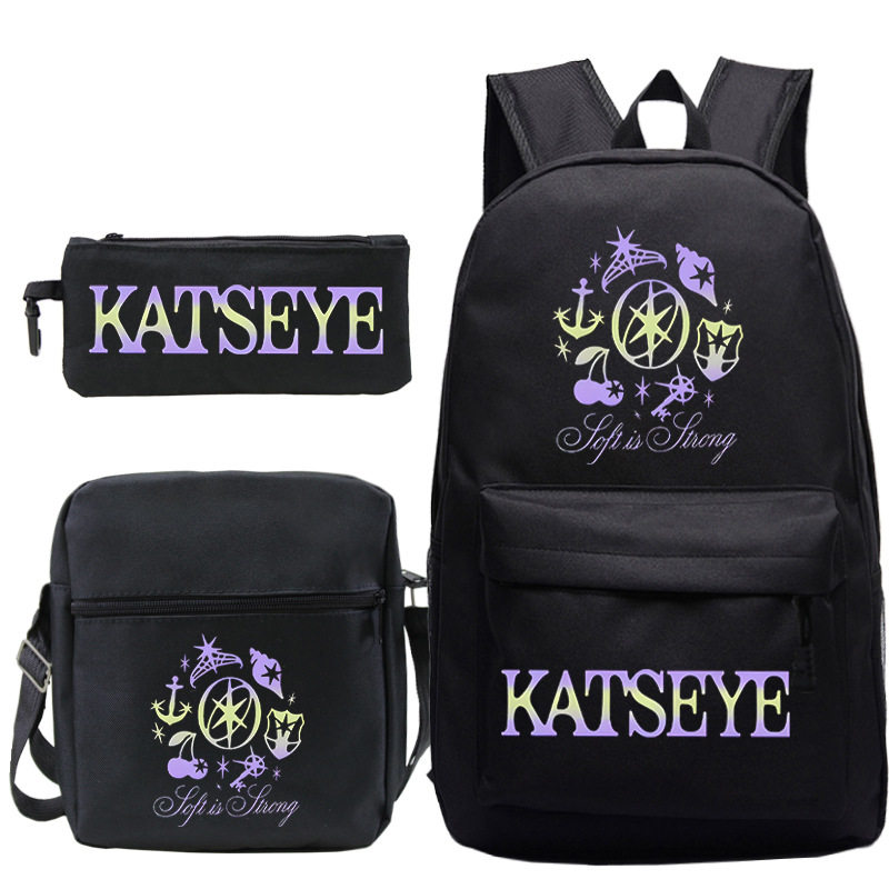 Katseye儿童双肩背包三件