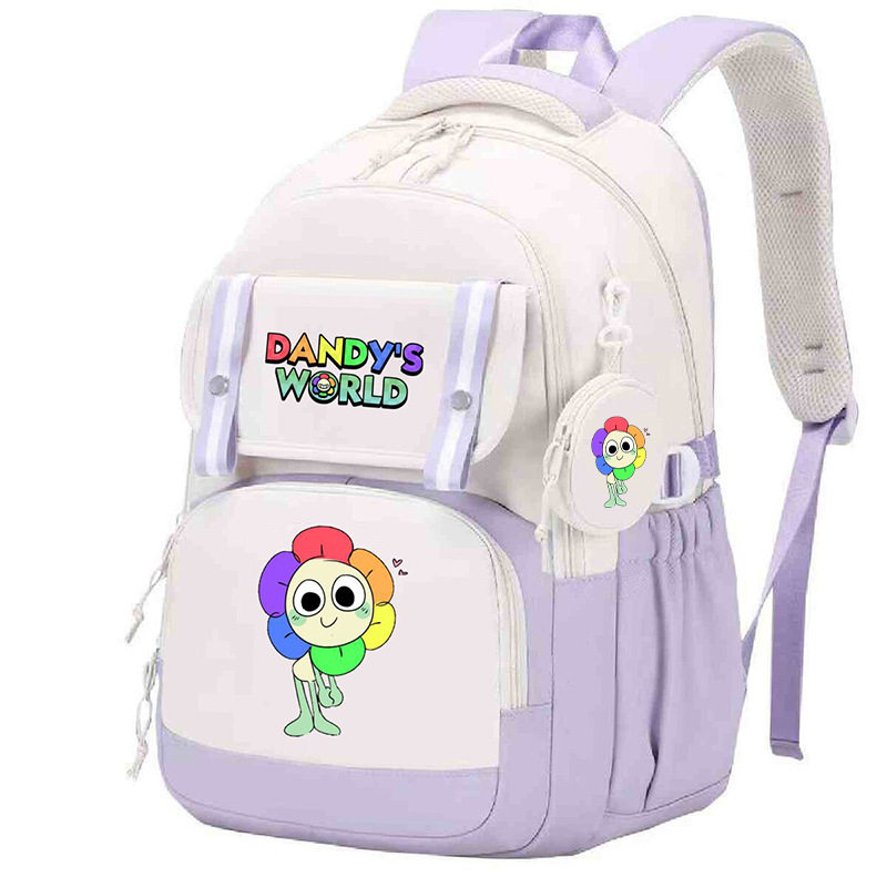 Dandy's world游戏印花儿童双肩包马卡龙色系减负学生书包