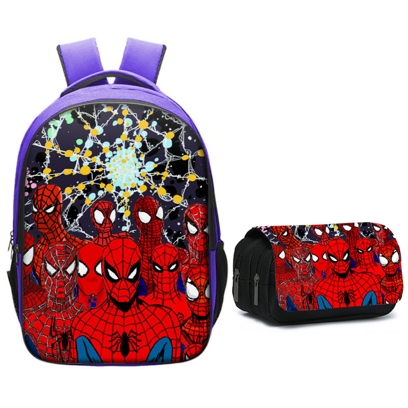 漫威蜘蛛侠儿童书包双层背包笔袋
