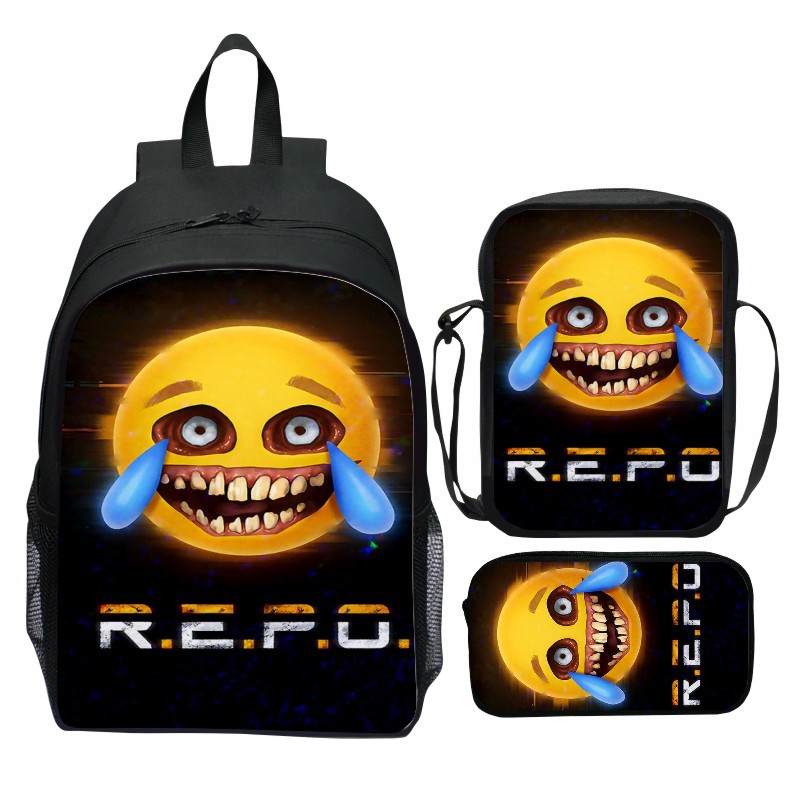 印花R.E.P.O三件套书包卡