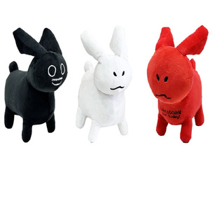 新品Roblox Forsaken Gubby Plush游戏黑白兔子毛绒玩具公仔