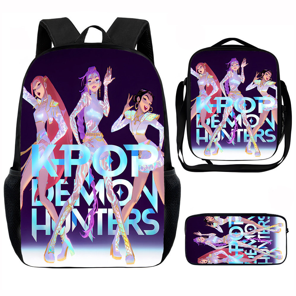 开学季新款KPOP猎魔女团学生书包ins女生大容量中学生背包三件套,玩具/童车/益智/积木/模型,书包,淘宝优惠券,粉丝福利购,淘宝优惠卷