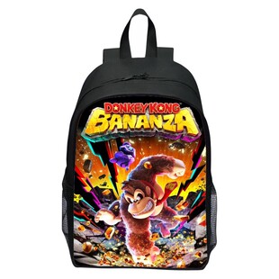 新品印花猩猩Donkey Kong Bananza书包 小学生双肩背包